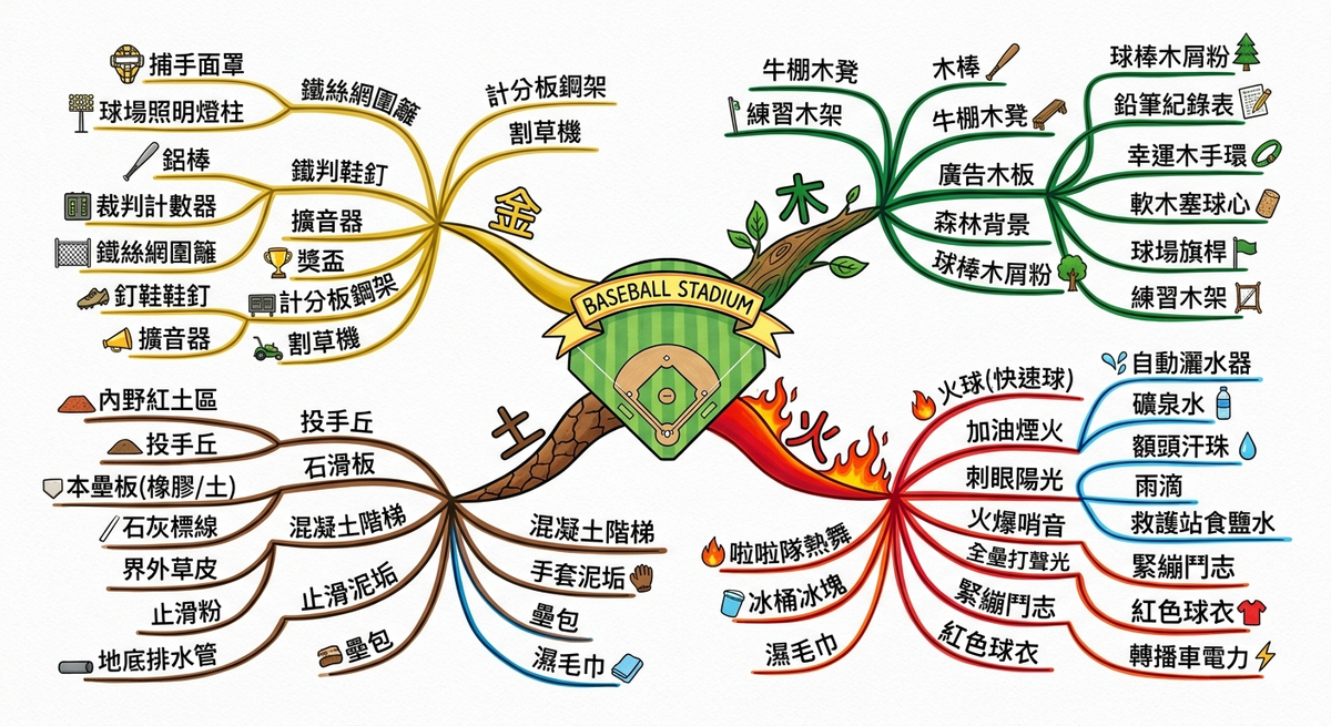 【心智圖教案】情境式教學｜生活中的五行場景拆解